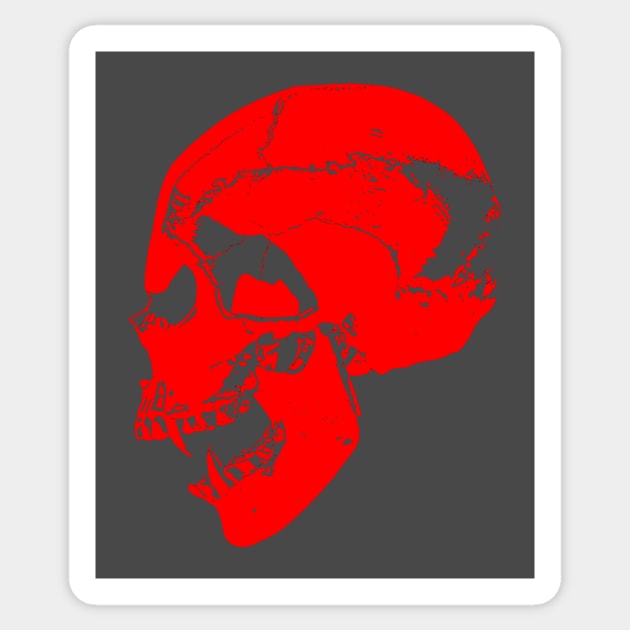 Red Vampire Skull Sticker by LordNeckbeard